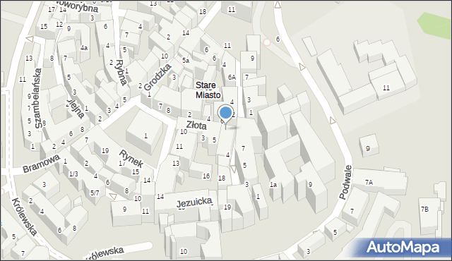 Lublin, Złota, 6i, mapa Lublina