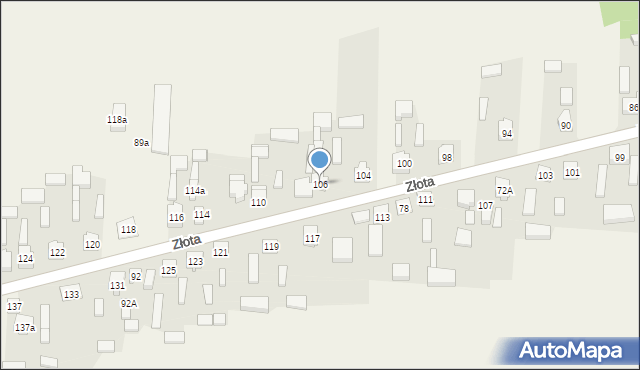 Łuszczanowice, Złota, 106, mapa Łuszczanowice