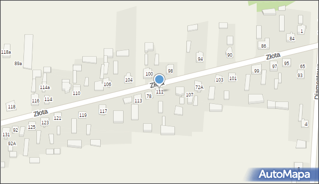 Łuszczanowice, Złota, 111, mapa Łuszczanowice