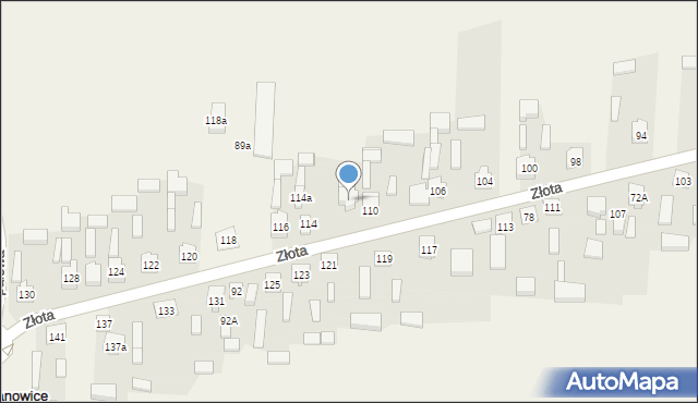 Łuszczanowice, Złota, 112, mapa Łuszczanowice