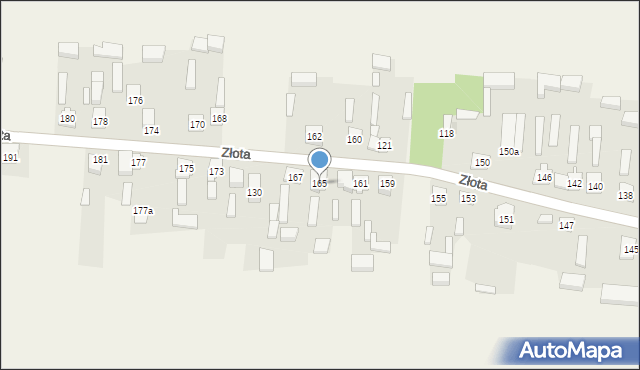 Łuszczanowice, Złota, 165, mapa Łuszczanowice