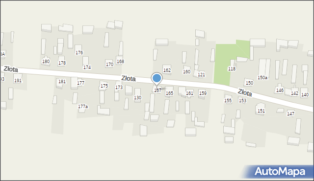 Łuszczanowice, Złota, 167, mapa Łuszczanowice