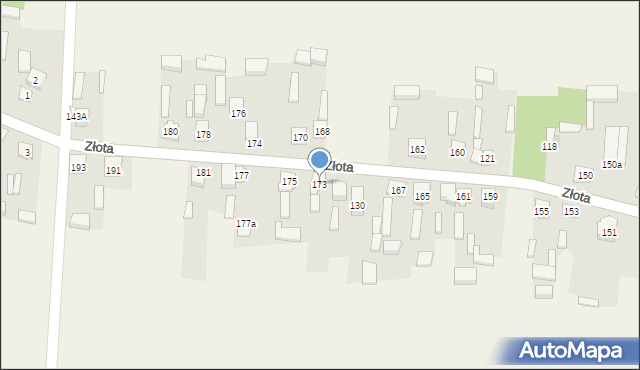 Łuszczanowice, Złota, 173, mapa Łuszczanowice