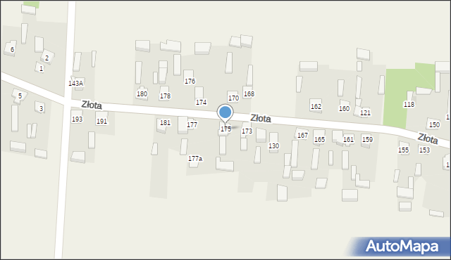 Łuszczanowice, Złota, 175, mapa Łuszczanowice