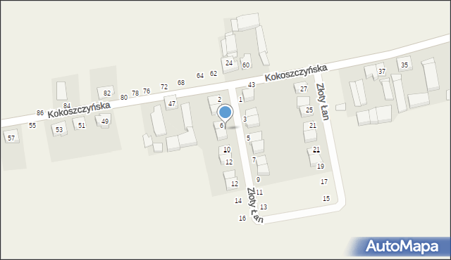 Mrowino, Złoty Łan, 6, mapa Mrowino