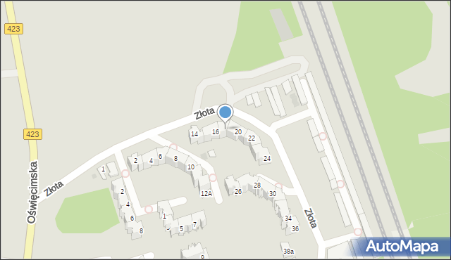 Opole, Złota, 18, mapa Opola