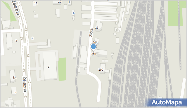 Piotrków Trybunalski, Złota, 26B, mapa Piotrków Trybunalski