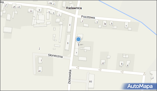 Radawnica, Złotowska, 5, mapa Radawnica