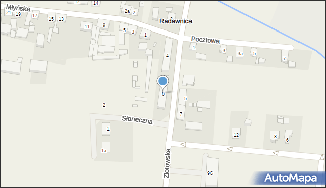 Radawnica, Złotowska, 6, mapa Radawnica