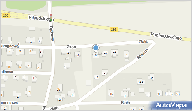Ruszowice, Złota, 8, mapa Ruszowice