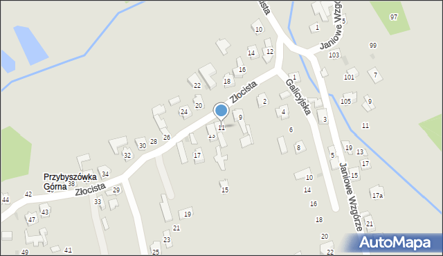 Rzeszów, Złocista, 11, mapa Rzeszów