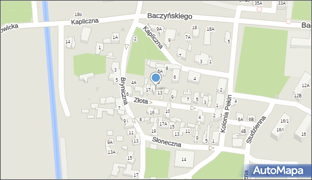 Sosnowiec, Złota, 15, mapa Sosnowca