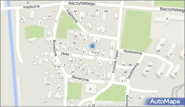 Sosnowiec, Złota, 7, mapa Sosnowca