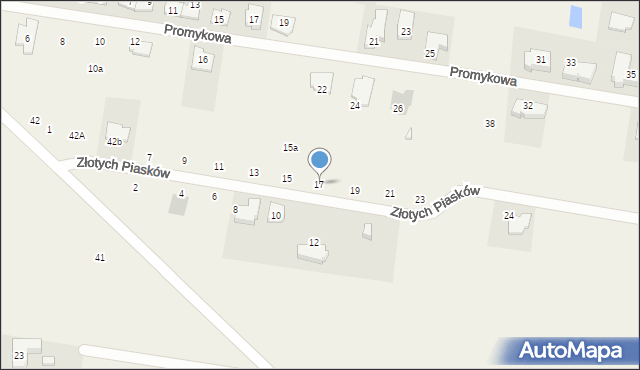 Stanisławów Pierwszy, Złotych Piasków, 17, mapa Stanisławów Pierwszy