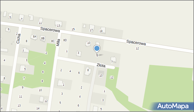 Stromiec, Złota, 5, mapa Stromiec