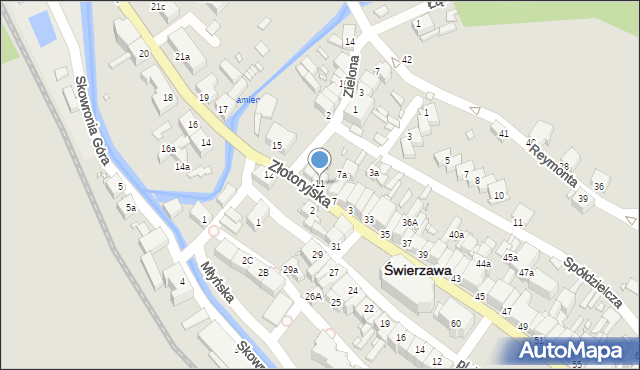 Świerzawa, Złotoryjska, 11, mapa Świerzawa