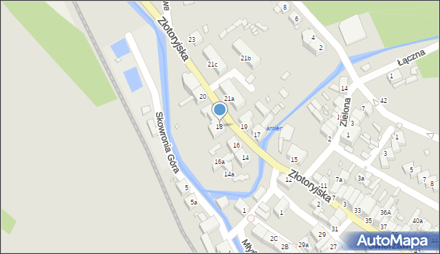 Świerzawa, Złotoryjska, 18, mapa Świerzawa