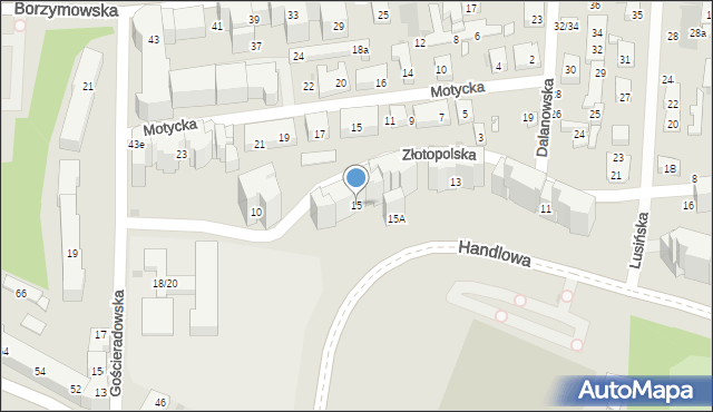 Warszawa, Złotopolska, 15, mapa Warszawy
