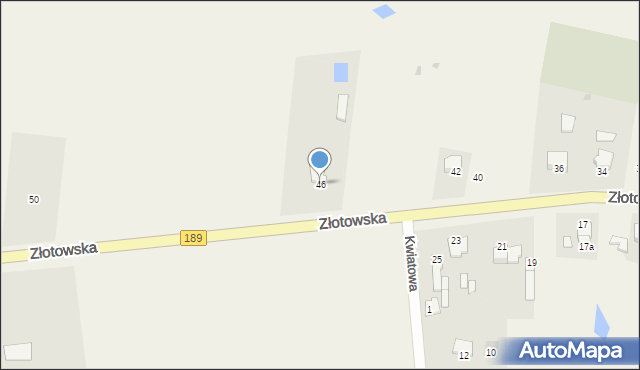 Witunia, Złotowska, 46, mapa Witunia