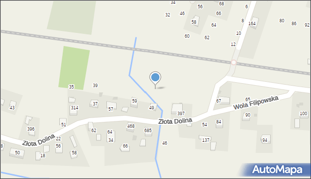 Wola Filipowska, Złota Dolina, 51, mapa Wola Filipowska