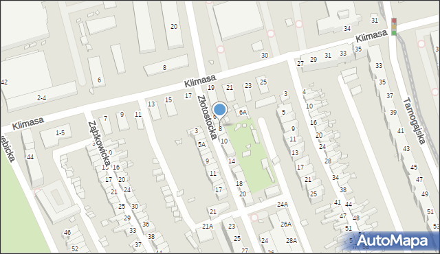 Wrocław, Złotostocka, 8, mapa Wrocławia