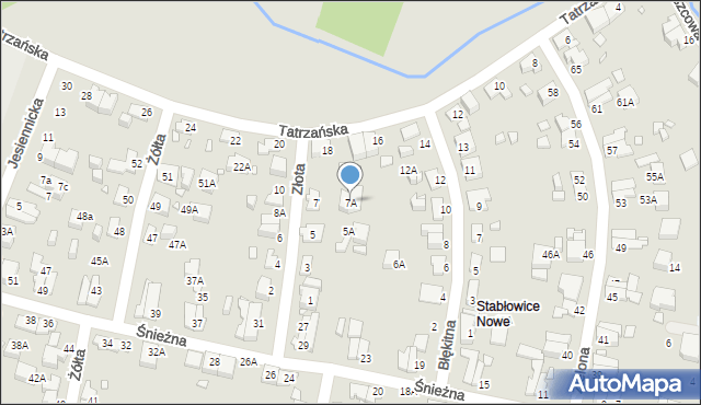 Wrocław, Złota, 7A, mapa Wrocławia