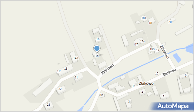 Złakowo, Złakowo, 15, mapa Złakowo