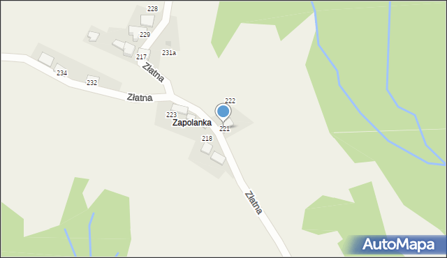 Złatna, Złatna, 221, mapa Złatna