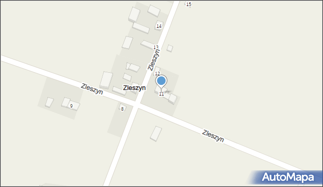 Zleszyn, Zleszyn, 11, mapa Zleszyn