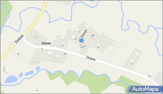 Żłobek, Żłobek, 11A, mapa Żłobek