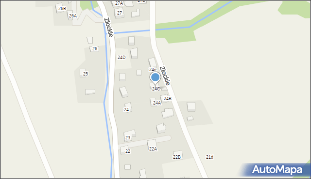 Złockie, Złockie, 24C, mapa Złockie