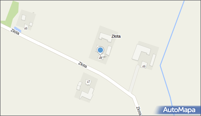 Złota, Złota, 48, mapa Złota