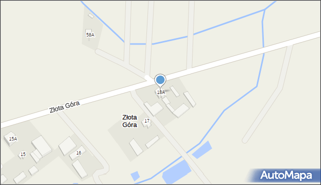 Złota Góra, Złota Góra, 18A, mapa Złota Góra