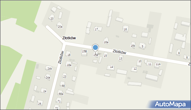 Złotków, Złotków, 15a, mapa Złotków