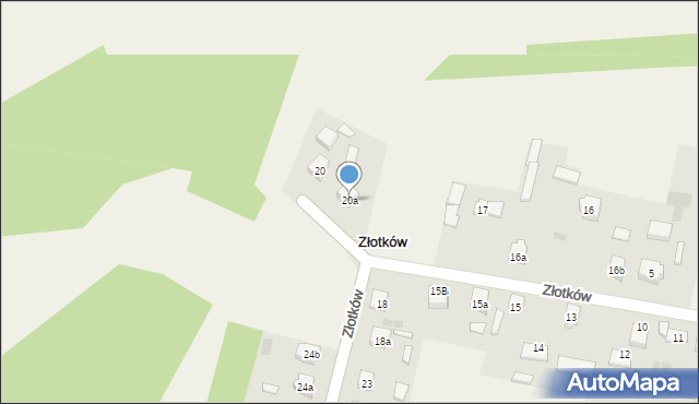 Złotków, Złotków, 20a, mapa Złotków