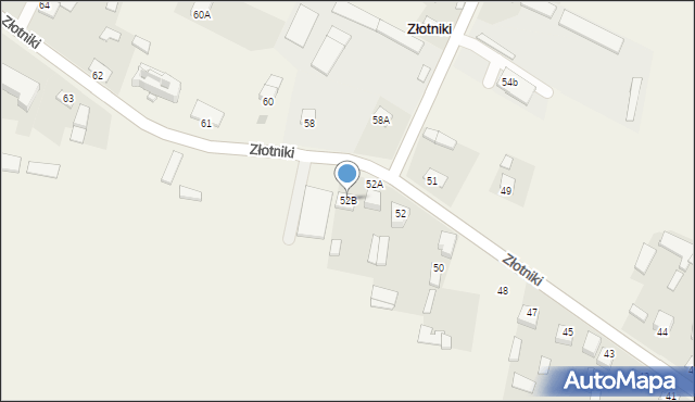 Złotniki, Złotniki, 52B, mapa Złotniki