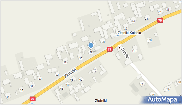 Złotniki, Złotniki, 29, mapa Złotniki