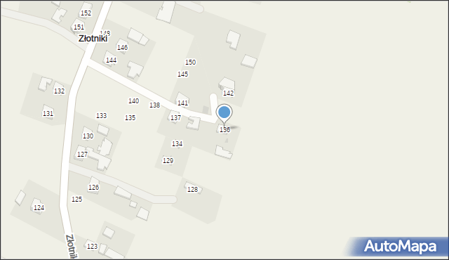 Złotniki, Złotniki, 136, mapa Złotniki