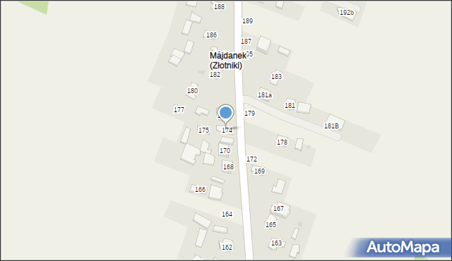 Złotniki, Złotniki, 174, mapa Złotniki