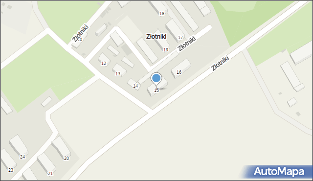 Złotniki, Złotniki, 15, mapa Złotniki