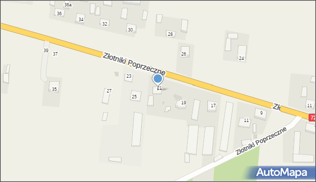 Złotniki, Złotniki Poprzeczne, 18, mapa Złotniki