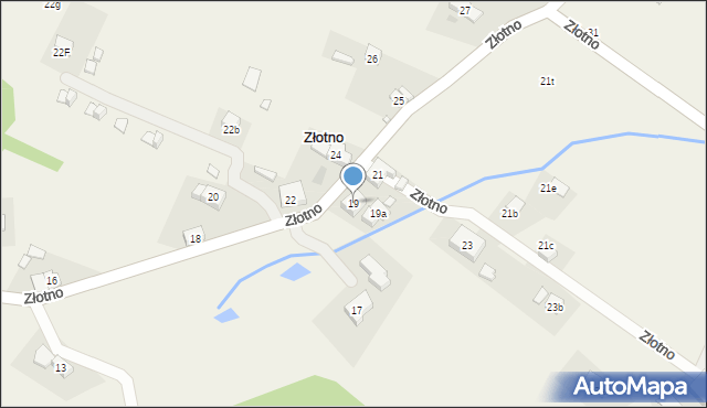 Złotno, Złotno, 19, mapa Złotno