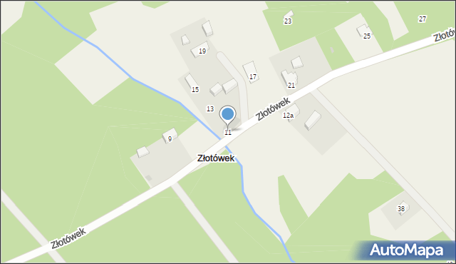 Złotówek, Złotówek, 11, mapa Złotówek