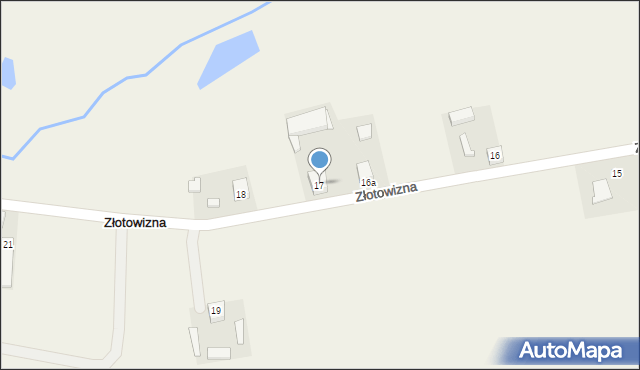 Złotowizna, Złotowizna, 17, mapa Złotowizna