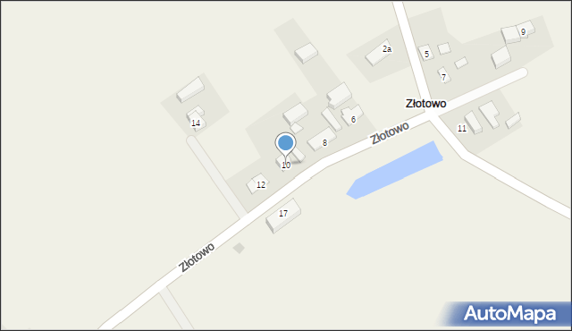 Złotowo, Złotowo, 10, mapa Złotowo