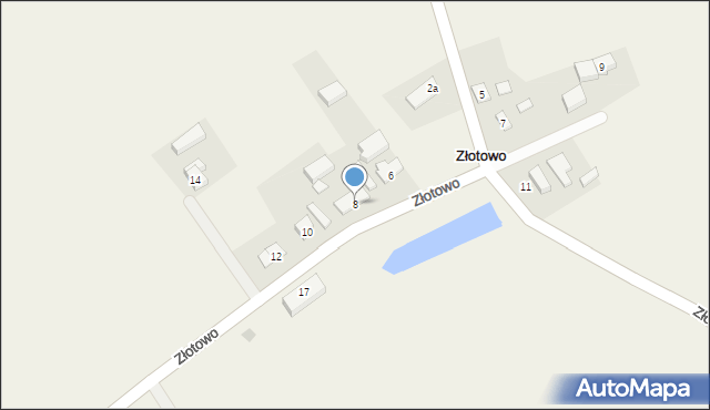 Złotowo, Złotowo, 8, mapa Złotowo