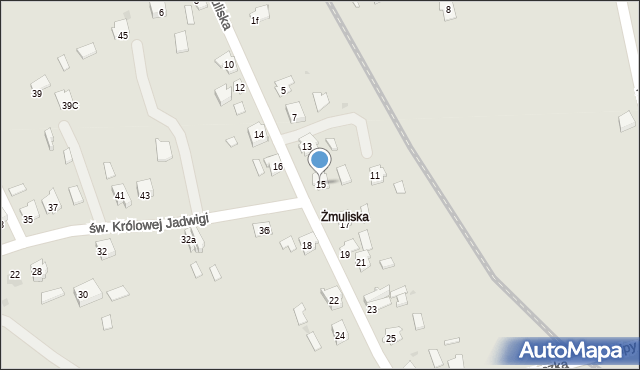 Leżajsk, Zmuliska, 15, mapa Leżajsk