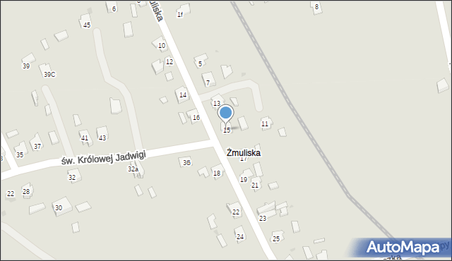 Leżajsk, Zmuliska, 15, mapa Leżajsk