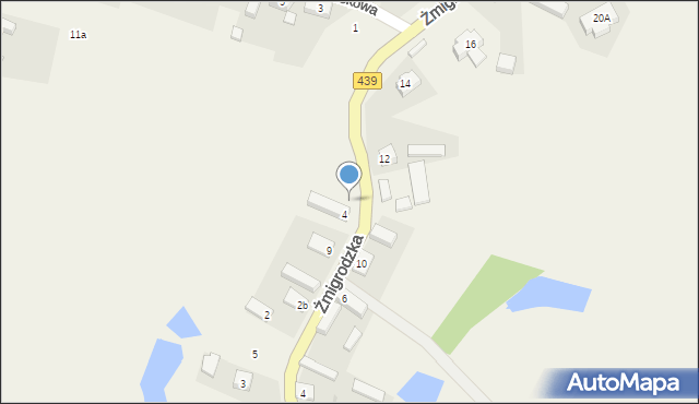 Radziądz, Żmigrodzka, 11, mapa Radziądz