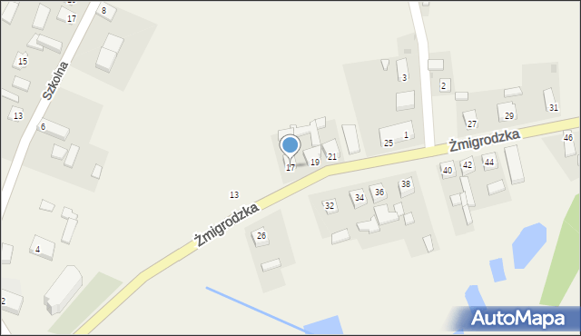 Radziądz, Żmigrodzka, 17, mapa Radziądz